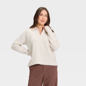 A New Day collar cozy knit sweater in size XS 

Oatmeal color

NWT